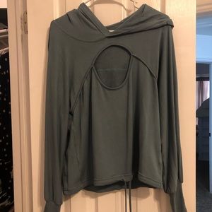 P’tula Allie Hooded Pullover in Dust Blue